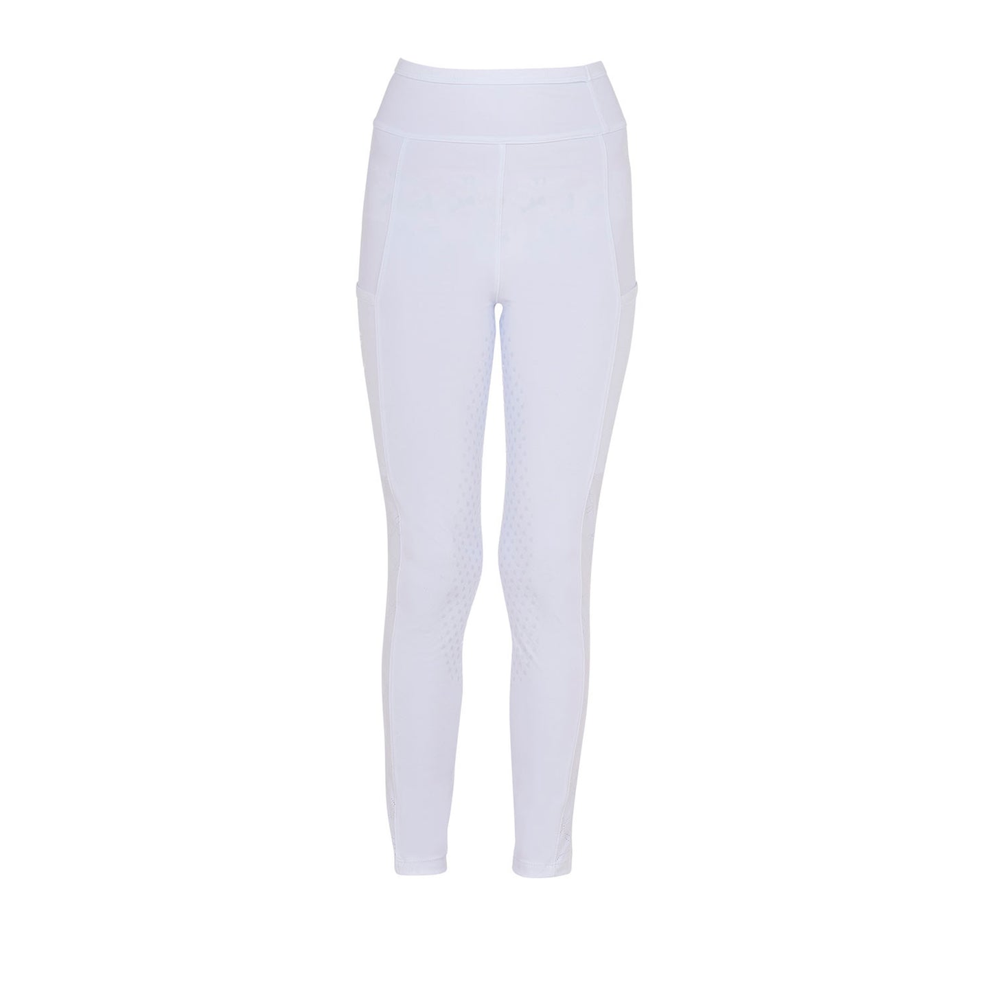 Leggings para niña con decoraciones perforadas Equestro - Blanco