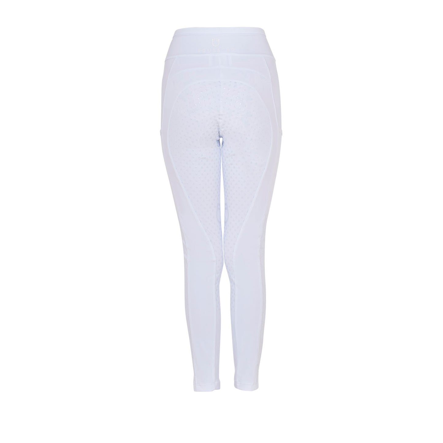 Leggings para niña con decoraciones perforadas Equestro - Blanco