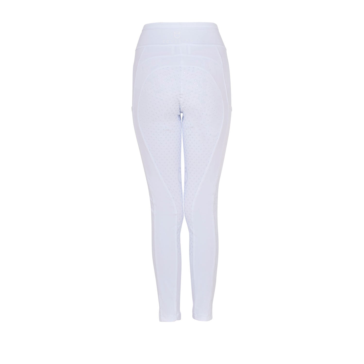 Leggings para niña con decoraciones perforadas Equestro - Blanco