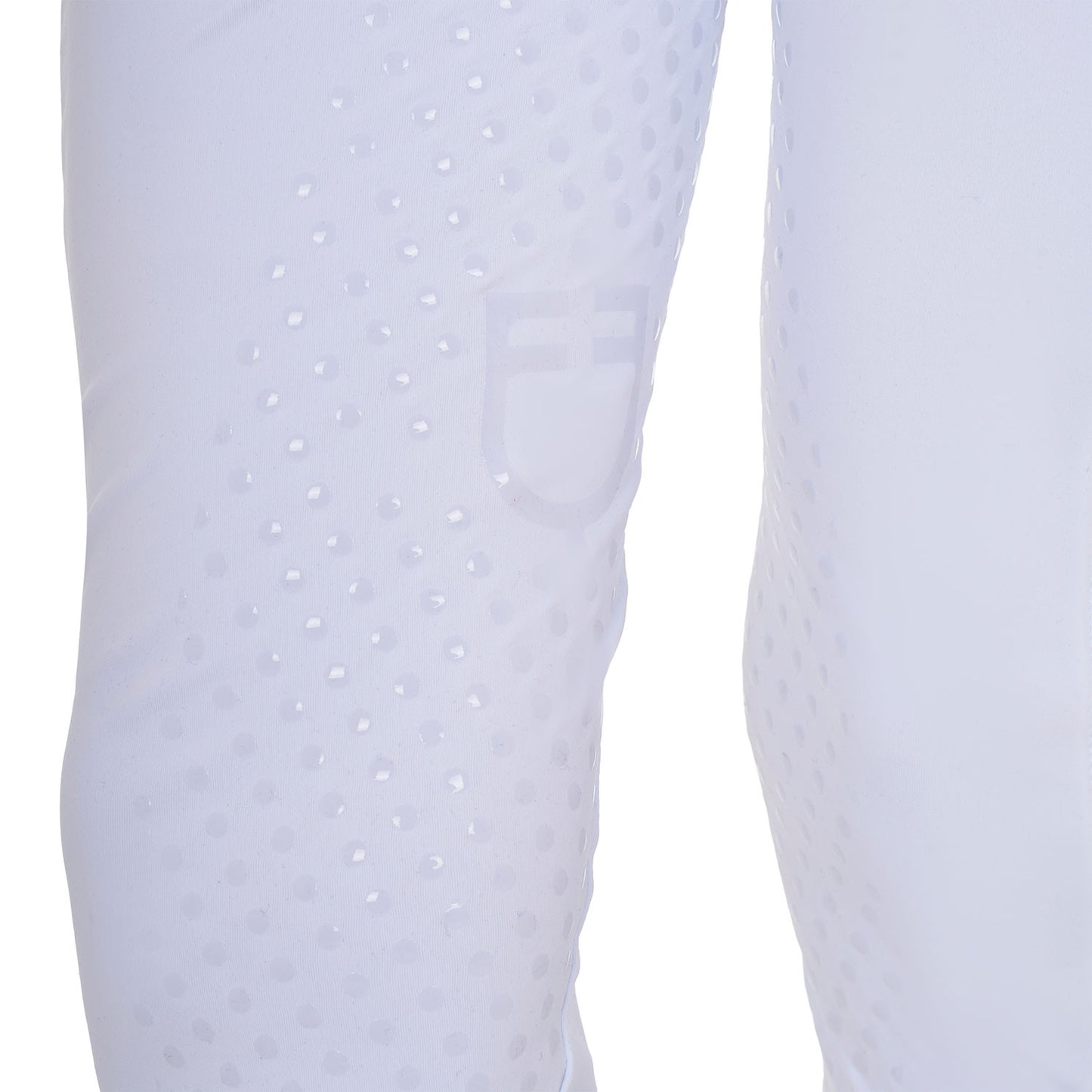 Leggings para niña con decoraciones perforadas Equestro - Blanco