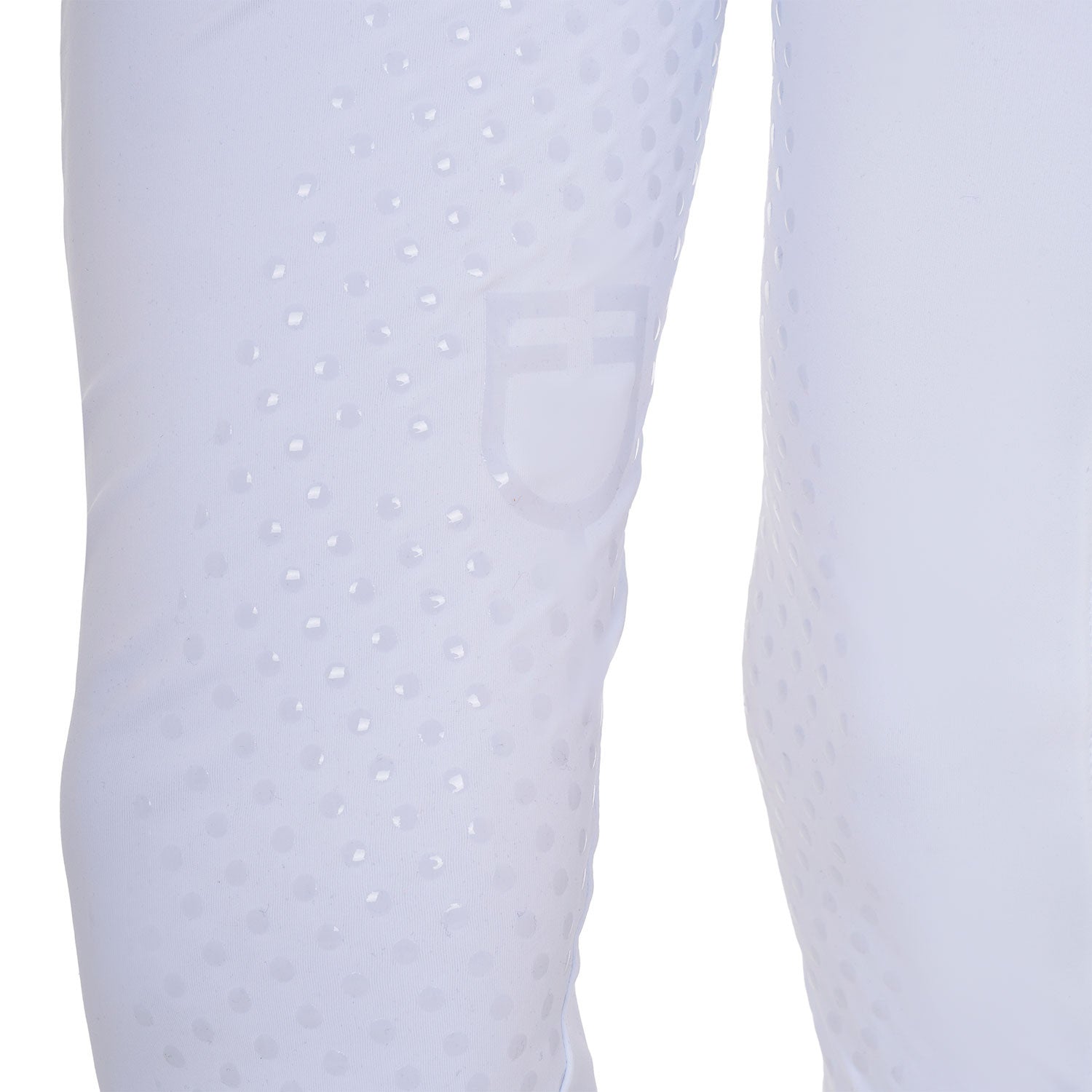 Leggings para niña con decoraciones perforadas Equestro - Blanco