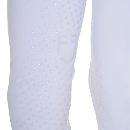 Leggings para niña con decoraciones perforadas Equestro - Blanco
