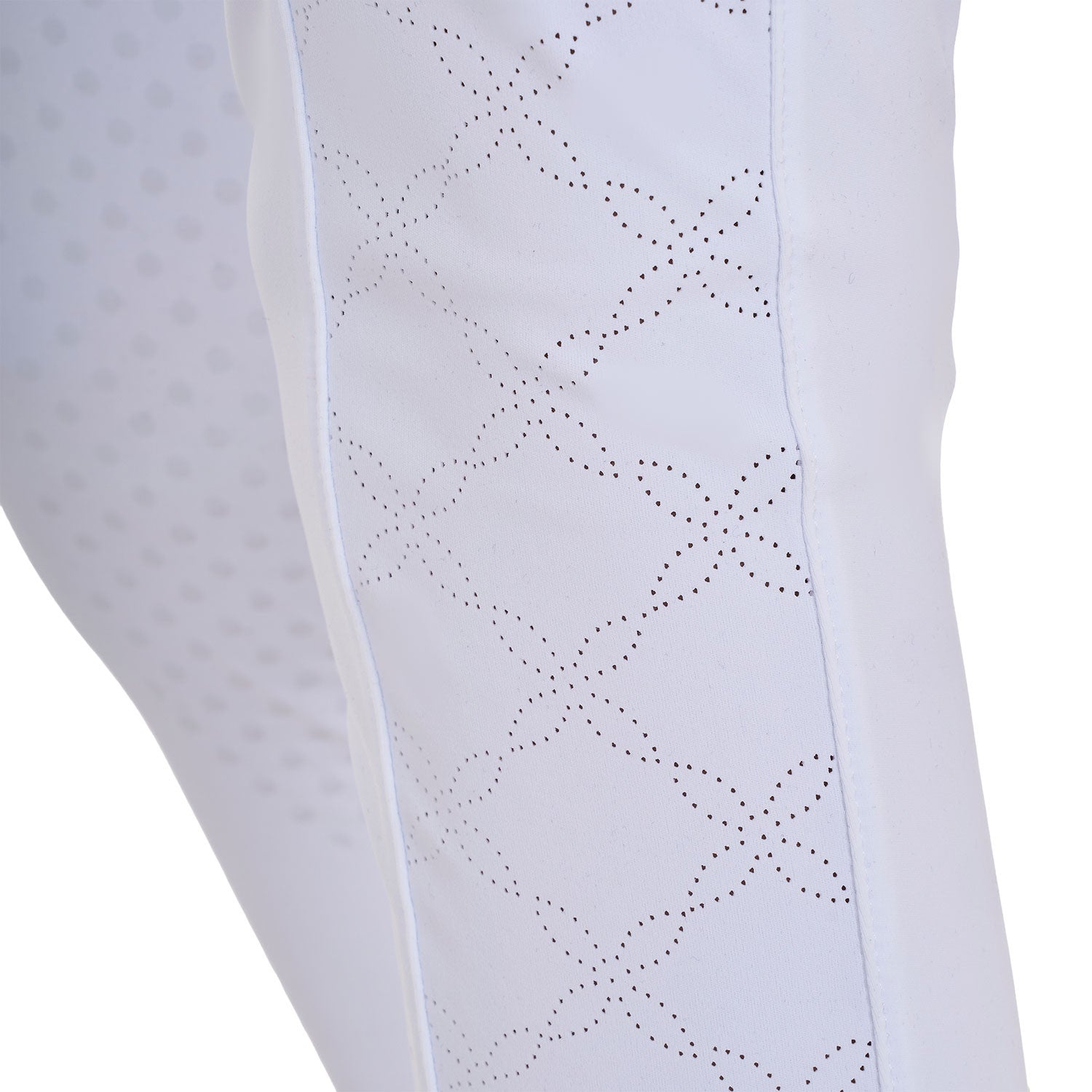 Leggings para niña con decoraciones perforadas Equestro - Blanco