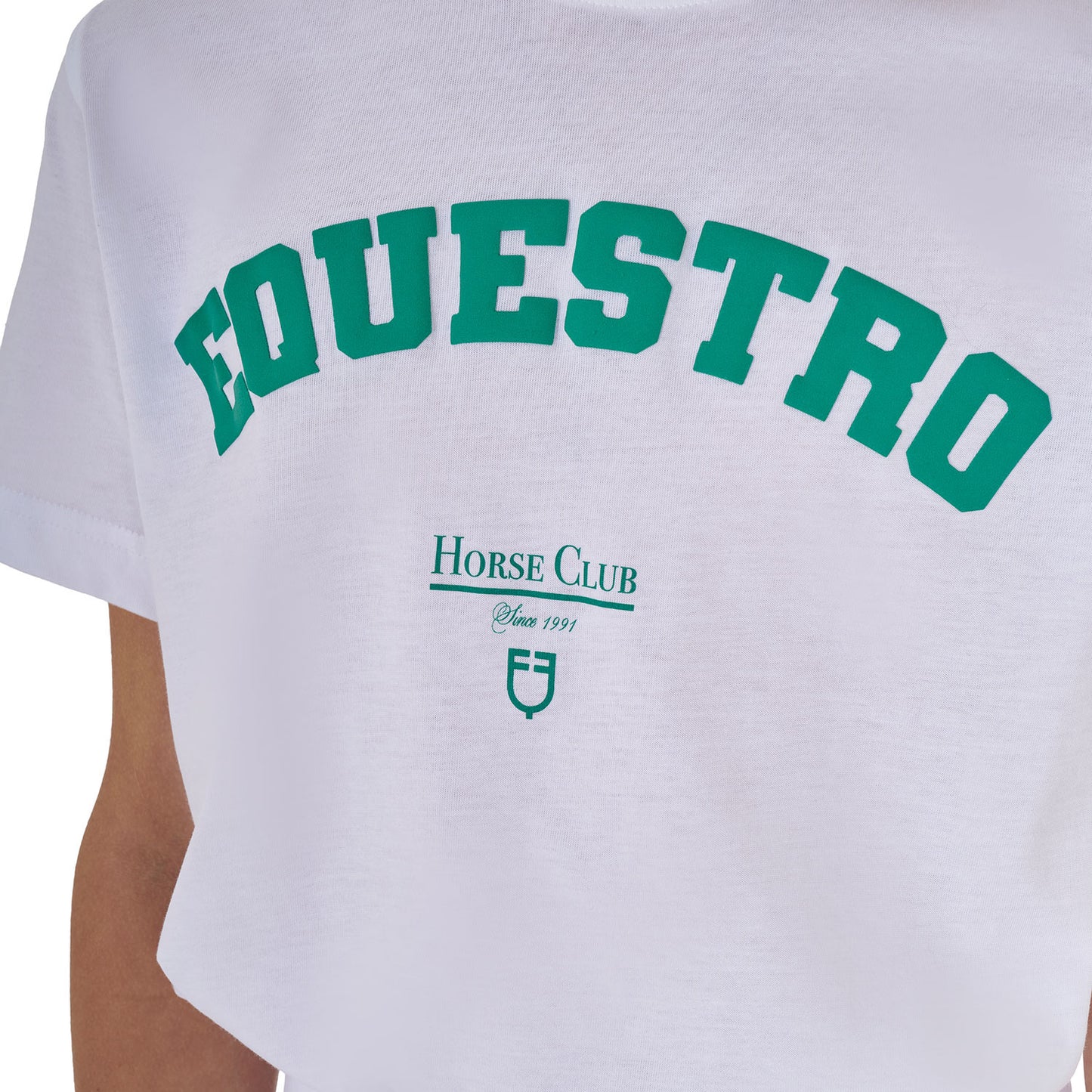 Camiseta niña Horse Club de algodón Equestro - Blanco