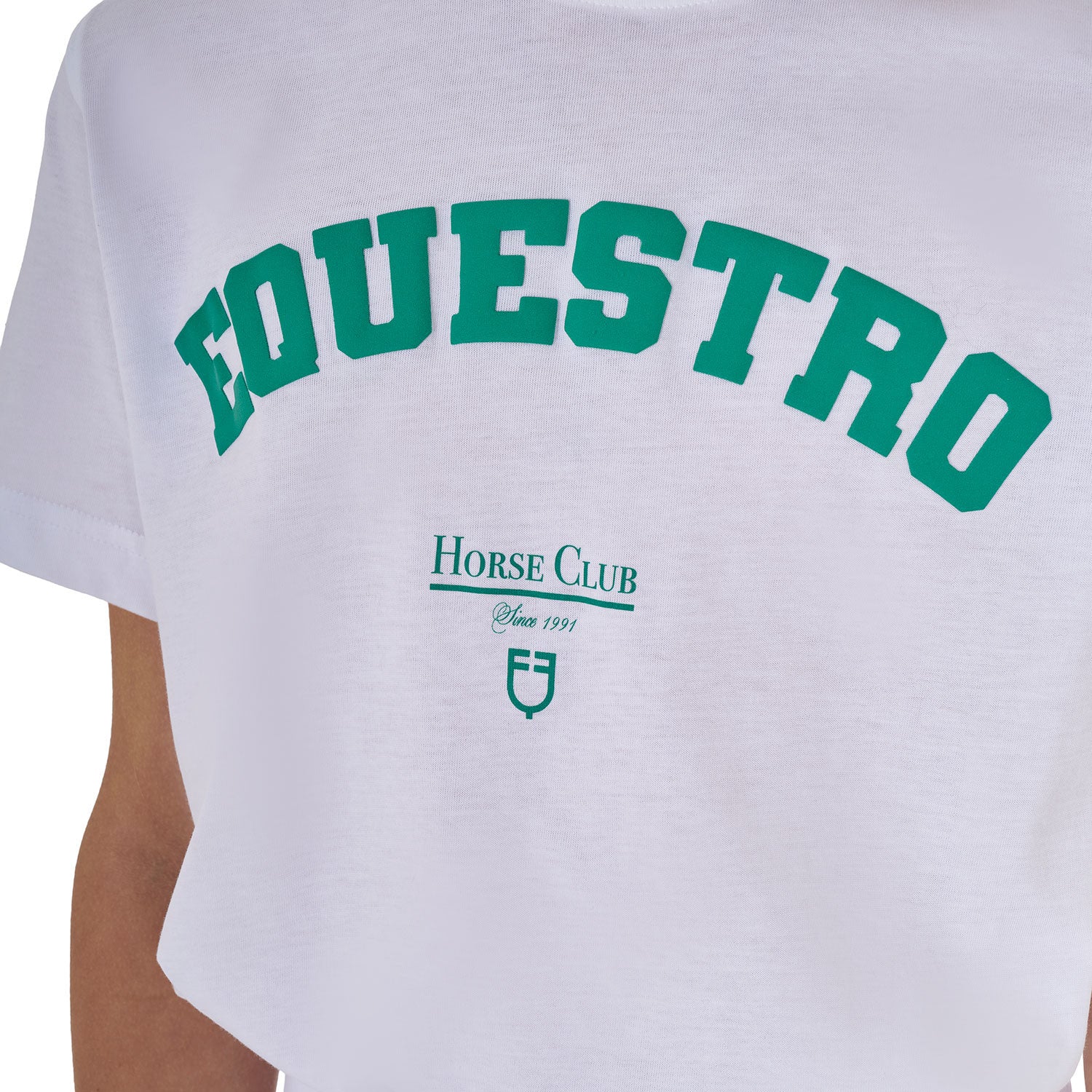 Camiseta niña Horse Club de algodón Equestro - Blanco
