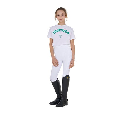 Camiseta niña Horse Club de algodón Equestro - Blanco