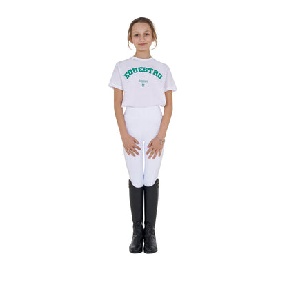 Camiseta niña Horse Club de algodón Equestro - Blanco