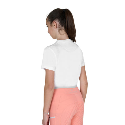 Camiseta de algodón para equipo de niña Equestro - Blanco