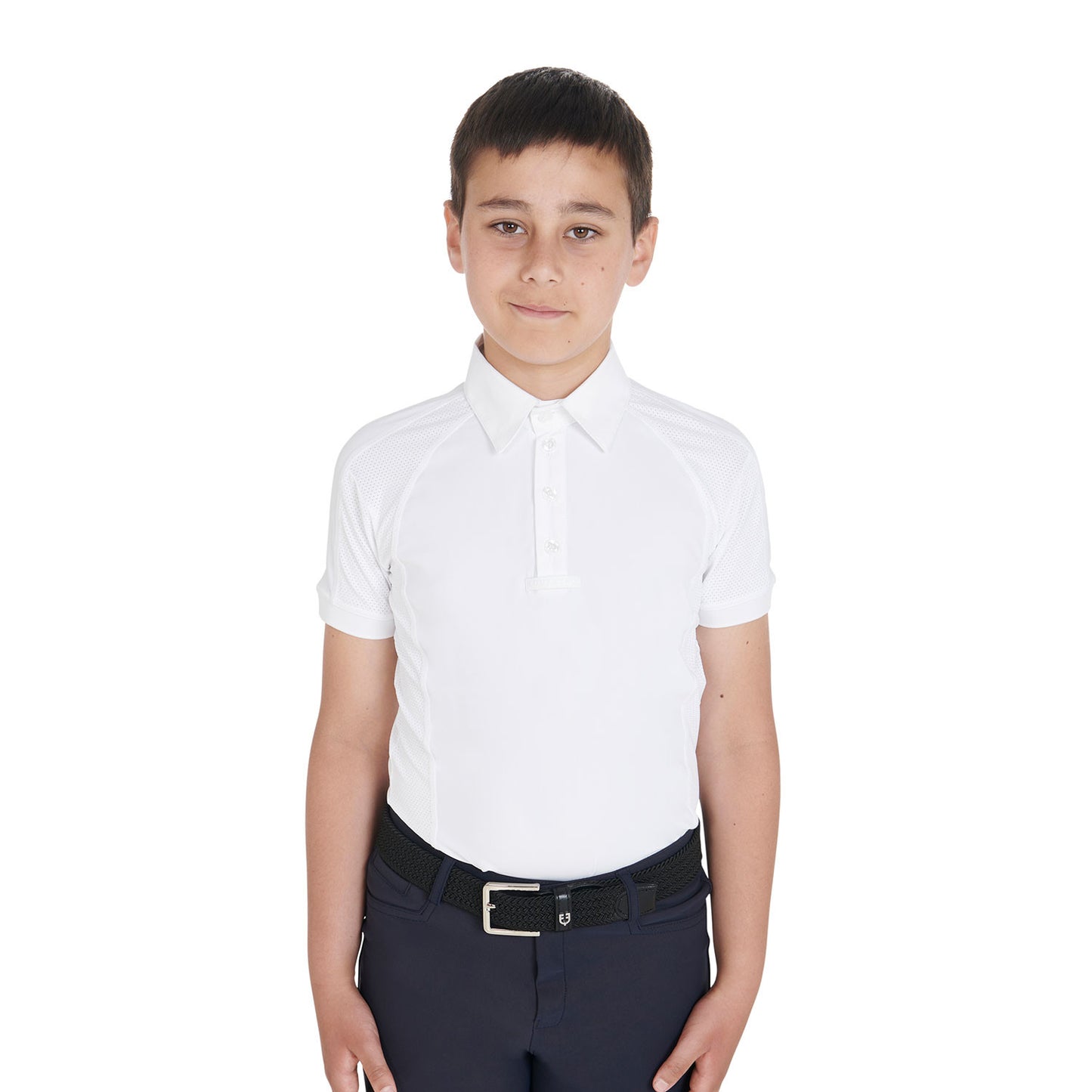Polo infantil de concurso slim fit cuatro botones Equestro