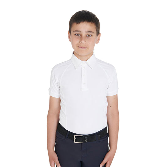Polo infantil de concurso slim fit cuatro botones Equestro