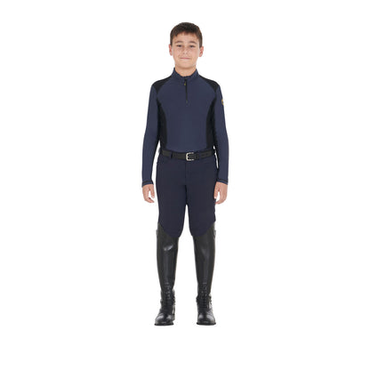 Capa base infantil de entrenamiento en tejido técnico Equestro - Navy Blazer
