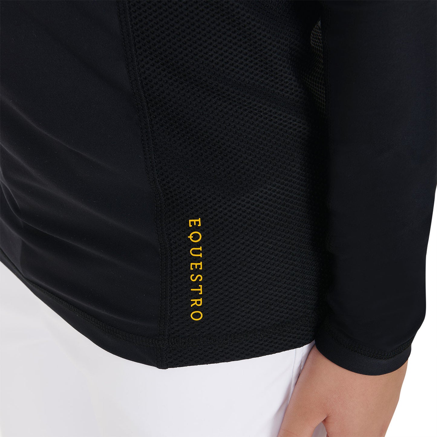 Capa base infantil de entrenamiento en tejido técnico Equestro - Negro