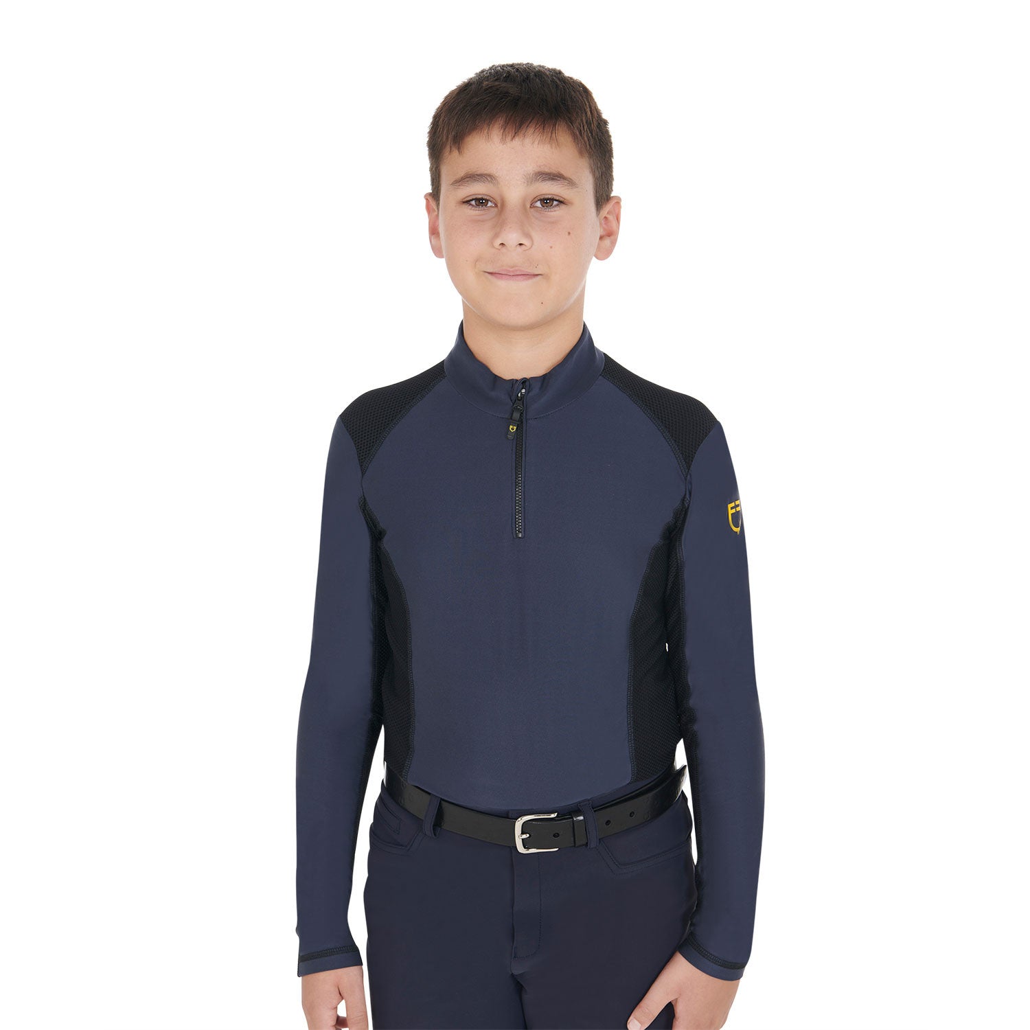 Capa base infantil de entrenamiento en tejido técnico Equestro