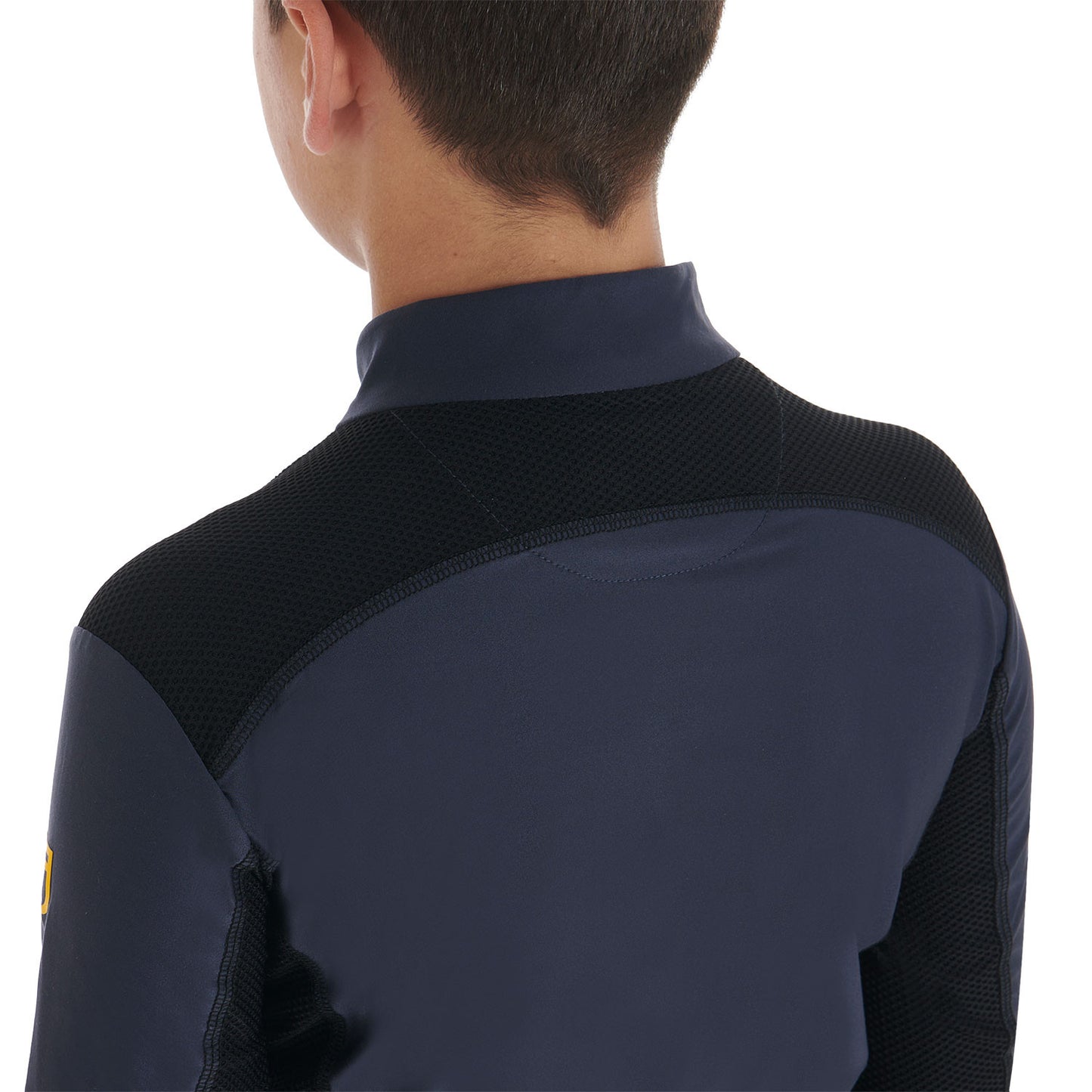Capa base infantil de entrenamiento en tejido técnico Equestro - Azul marino