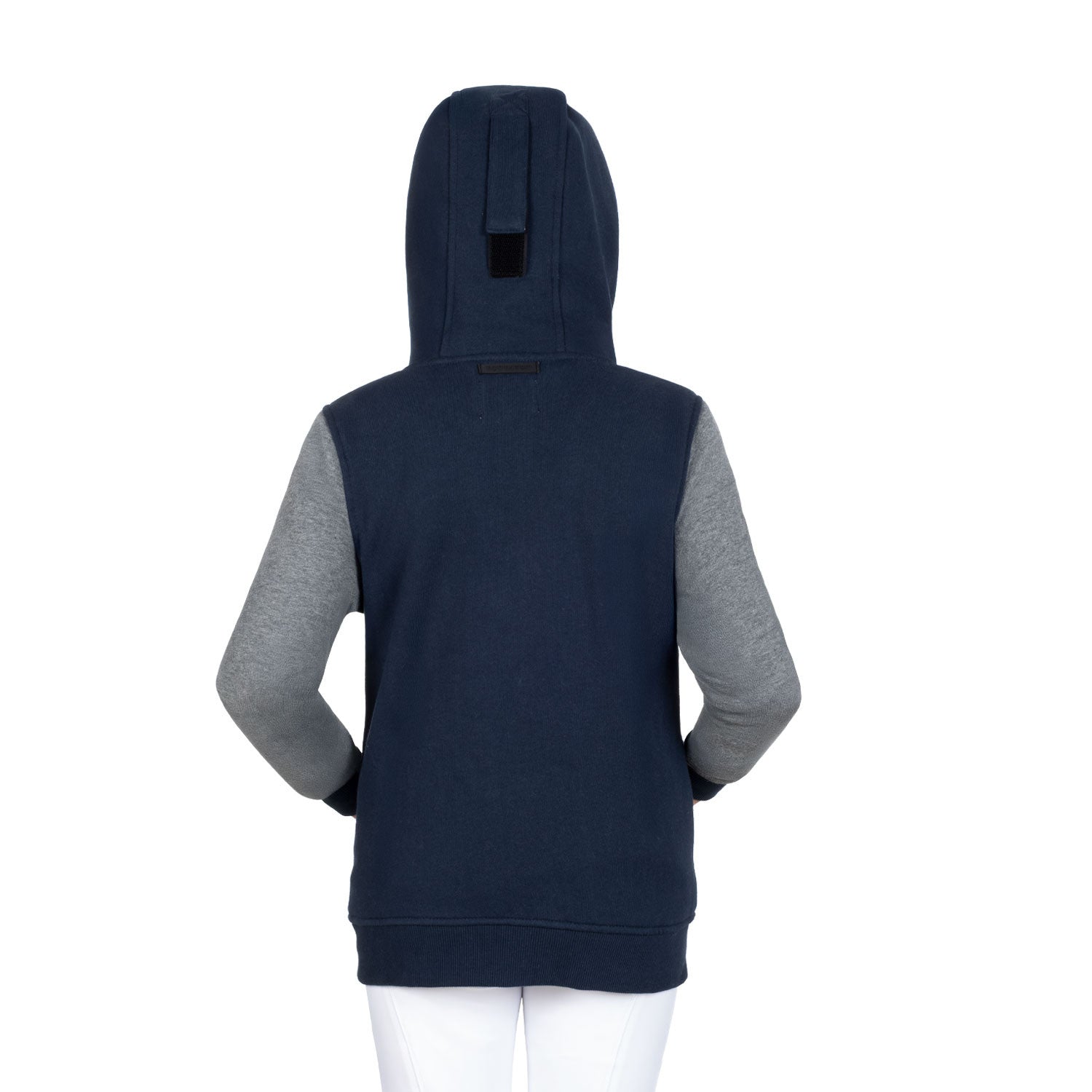 Sudadera con cremallera completa de invierno para niño Equestro - Navy Blazer (19-3923)/Grey Melange