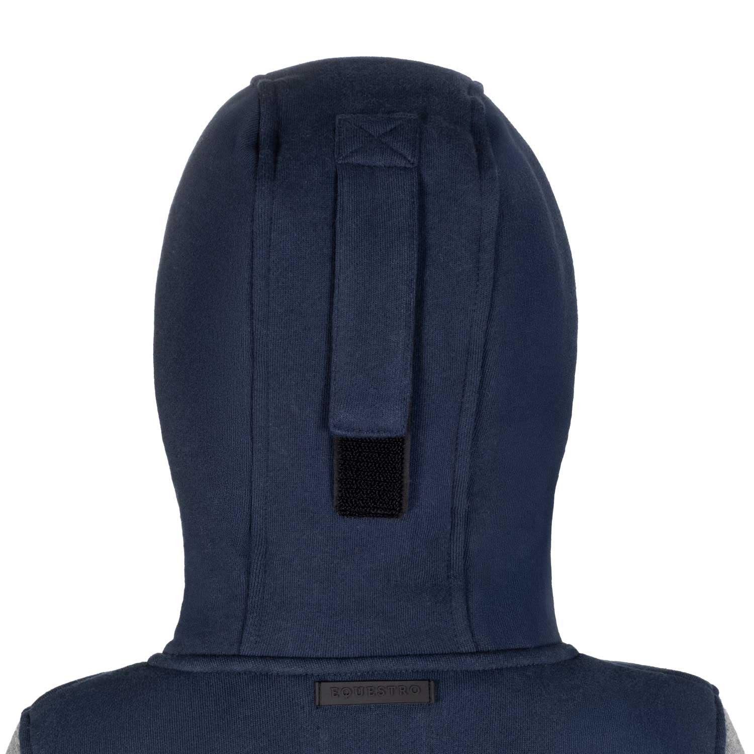 Sudadera con cremallera completa de invierno para niño Equestro - Navy Blazer (19-3923)/Grey Melange