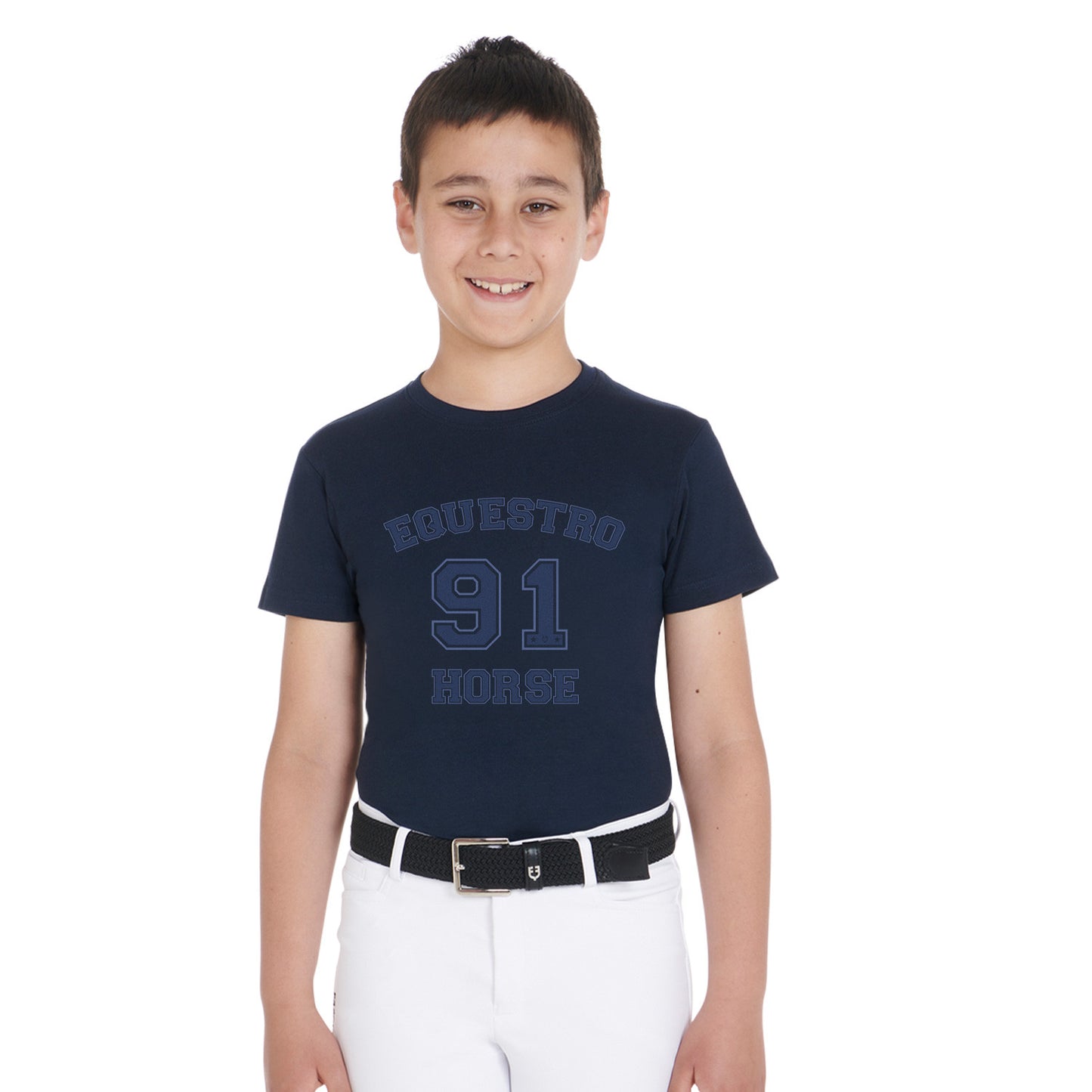 Camiseta de algodón del club de caballos para niño Equestro