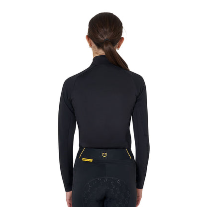 Capa base de tejido técnico para niños Equestro - Black/Black