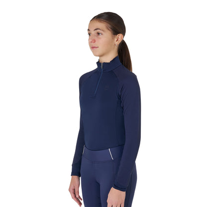 Capa base de tejido técnico para niños Equestro - Navy Blazer (19-3923)/Navy Blazer