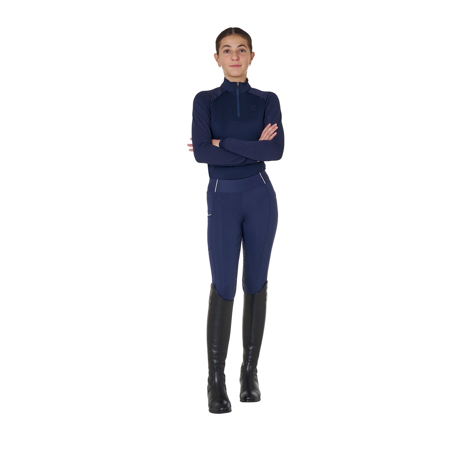 Capa base de tejido técnico para niños Equestro - Navy Blazer (19-3923)/Navy Blazer