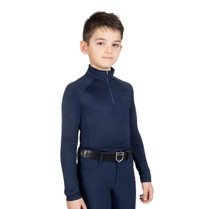 Capa base de tejido técnico para niños Equestro - Navy Blazer (19-3923)/Navy Blazer