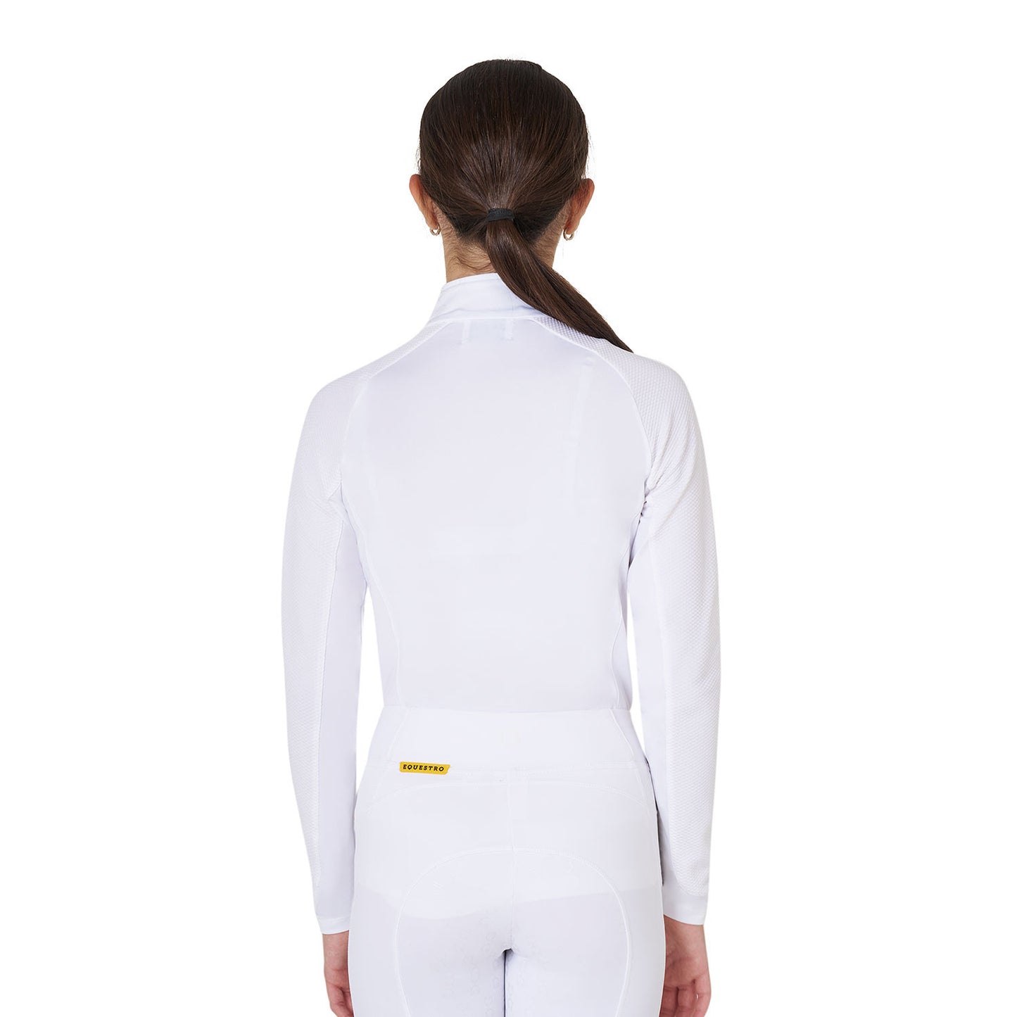 Capa base de tejido técnico para niños Equestro - White/Black