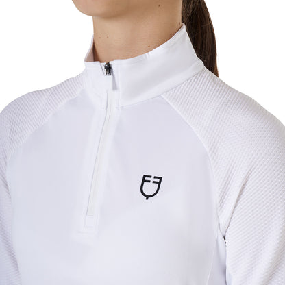 Capa base de tejido técnico para niños Equestro - White/Black