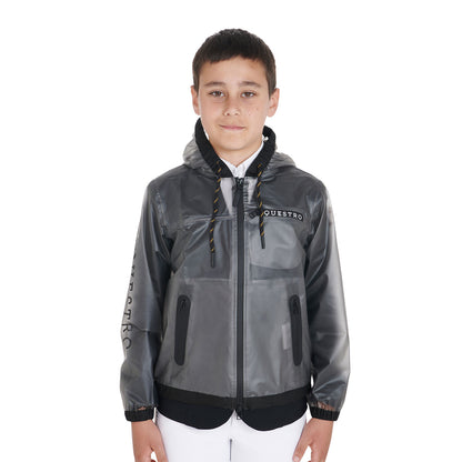 Impermeable para niños con capucha y cremallera a prueba de viento Equestro