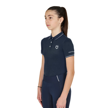 Polo infantil slim fit de tejido técnico antibacteriano Equestro
