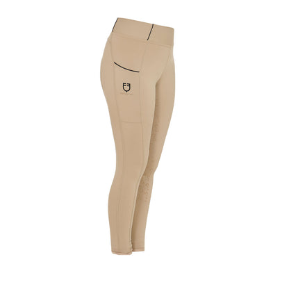 Leggings niña slim fit grip con logo Equestro - Incense