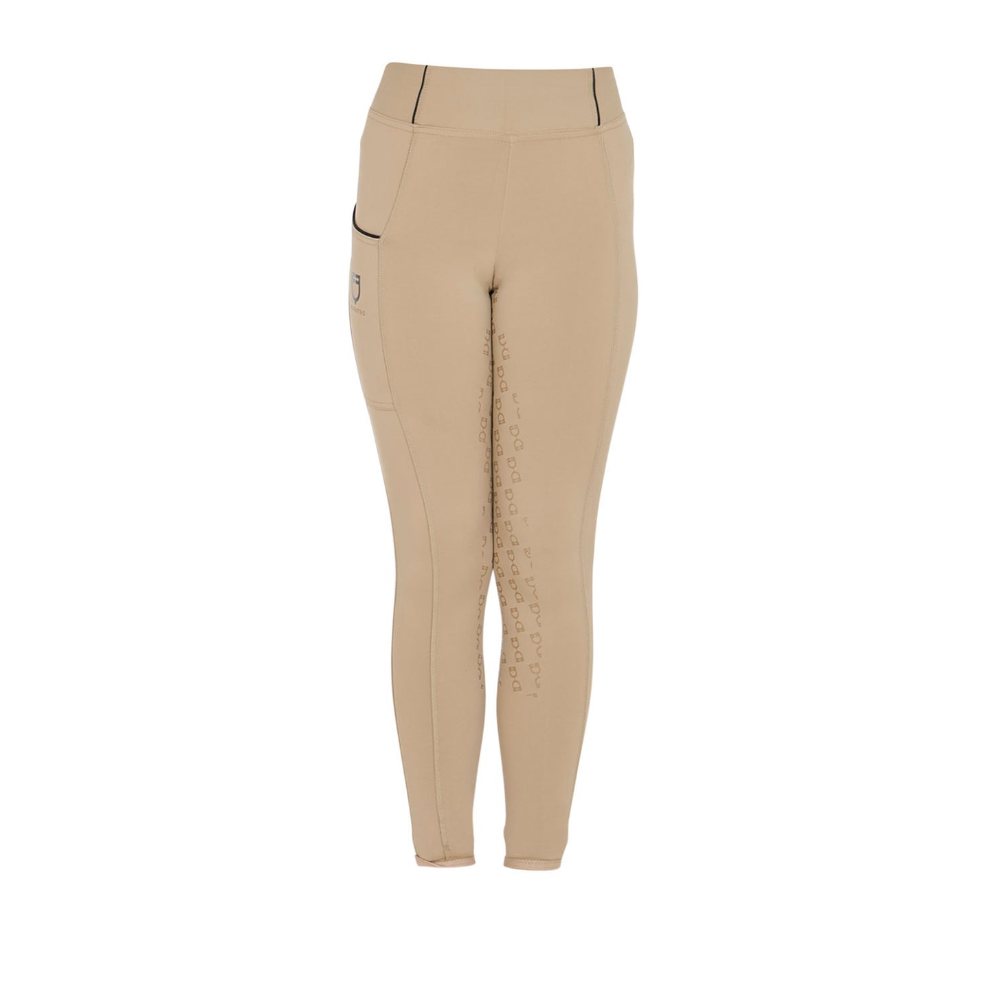 Leggings niña slim fit grip con logo Equestro - Incense