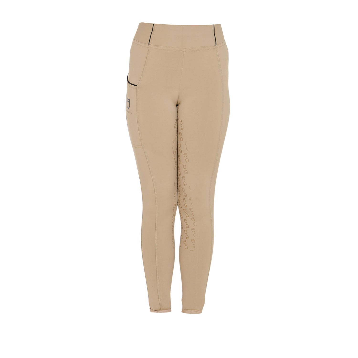 Leggings niña slim fit grip con logo Equestro - Incense