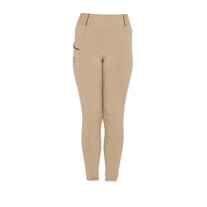 Leggings niña slim fit grip con logo Equestro - Incense