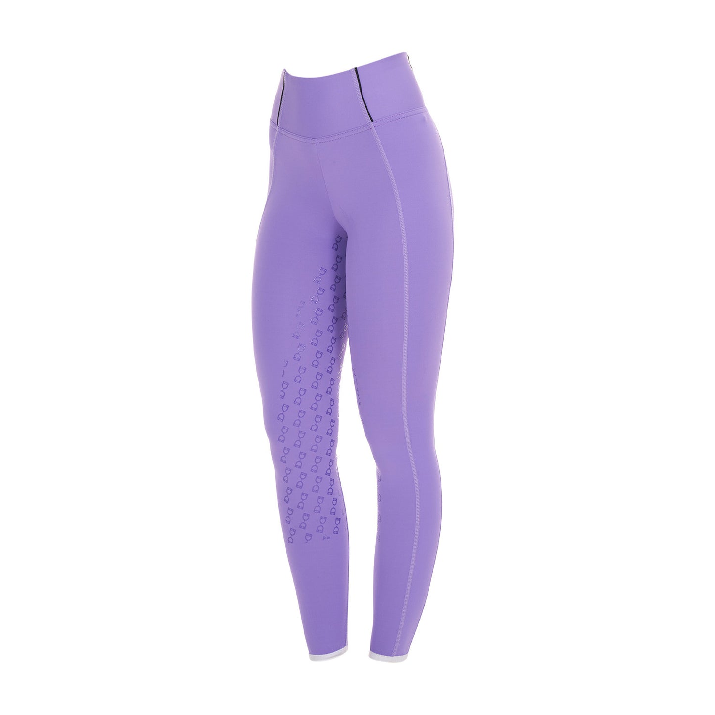 Leggings niña slim fit grip con logo Equestro - Dahlia Purple