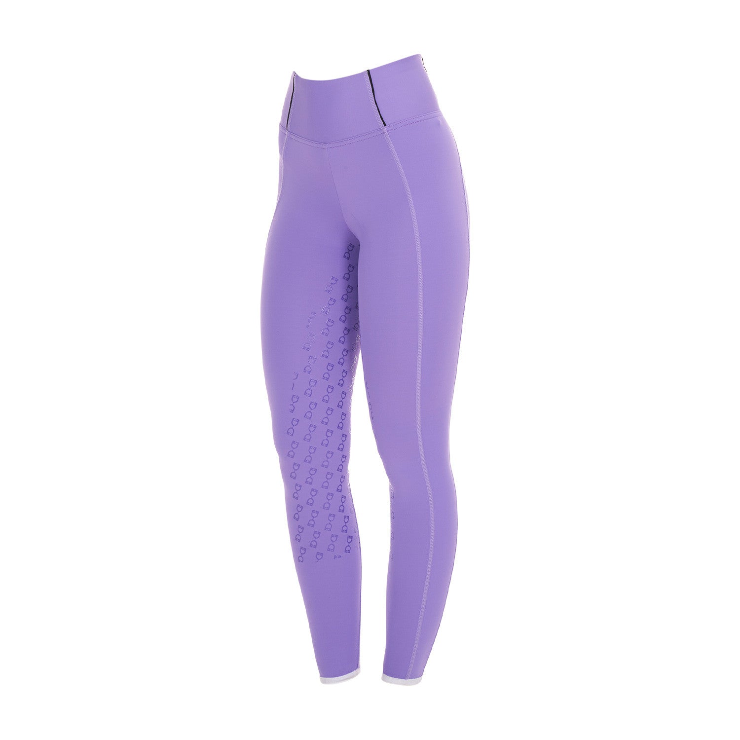 Leggings niña slim fit grip con logo Equestro - Dahlia Purple