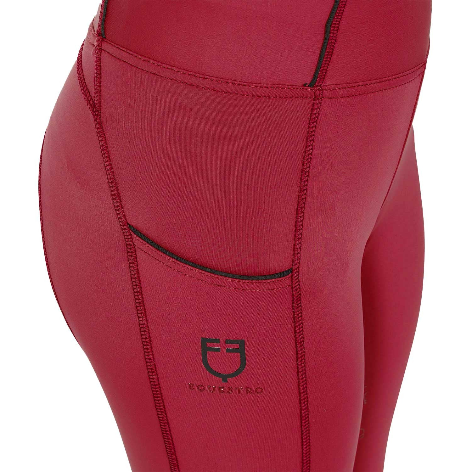 Leggings niña slim fit grip con logo Equestro - Scooter