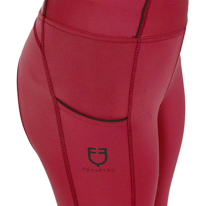 Leggings niña slim fit grip con logo Equestro - Scooter