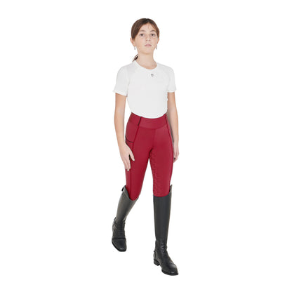 Leggings niña slim fit grip con logo Equestro - Scooter