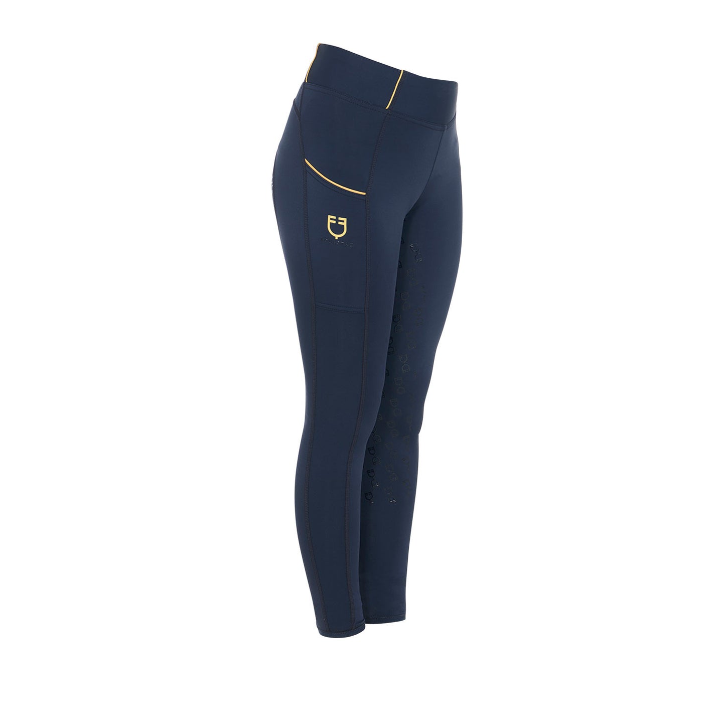 Leggings niña slim fit grip con logo Equestro - Navy Blazer