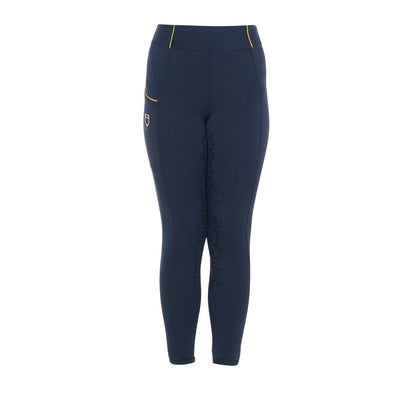 Leggings niña slim fit grip con logo Equestro - Navy Blazer