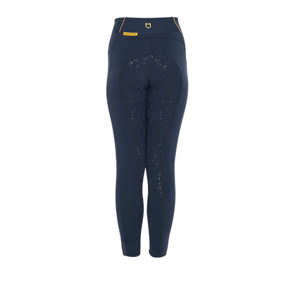 Leggings niña slim fit grip con logo Equestro - Navy Blazer