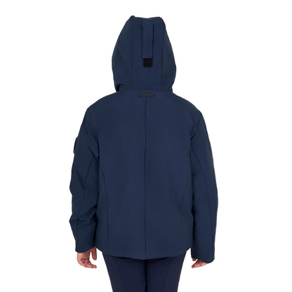 Chaqueta infantil unisex impermeable y cortaviento de nailon Equestro - Navy Blazer