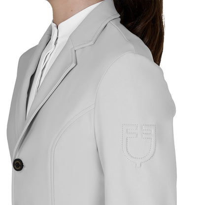 Chaqueta infantil de concurso slim fit tres botones Equestro - Harbor Mist