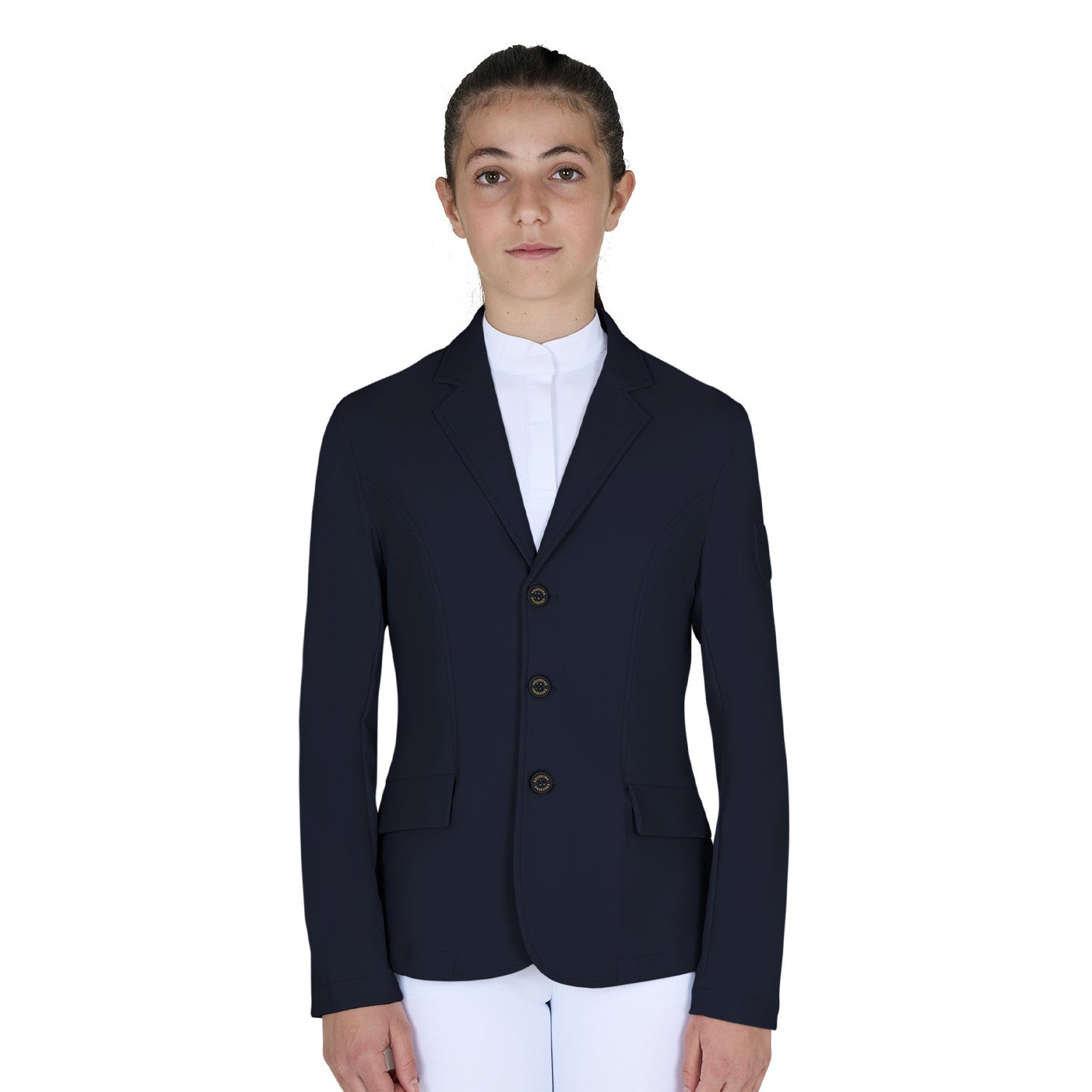 Chaqueta infantil de concurso slim fit tres botones Equestro