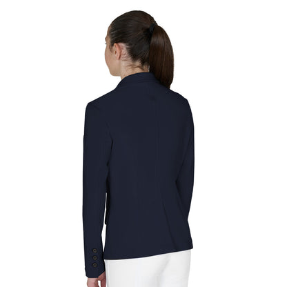 Chaqueta infantil de concurso slim fit tres botones Equestro - Navy Blazer