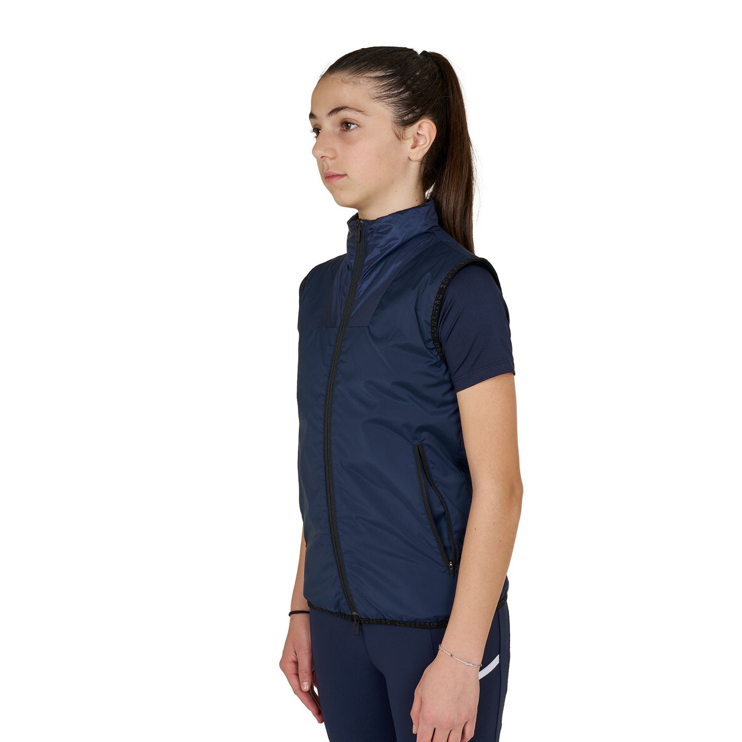 Chaleco sin mangas para niños unisex línea plegable Equestro