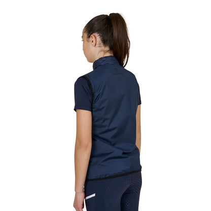 Chaleco sin mangas para niños unisex línea plegable Equestro - Navy Blazer