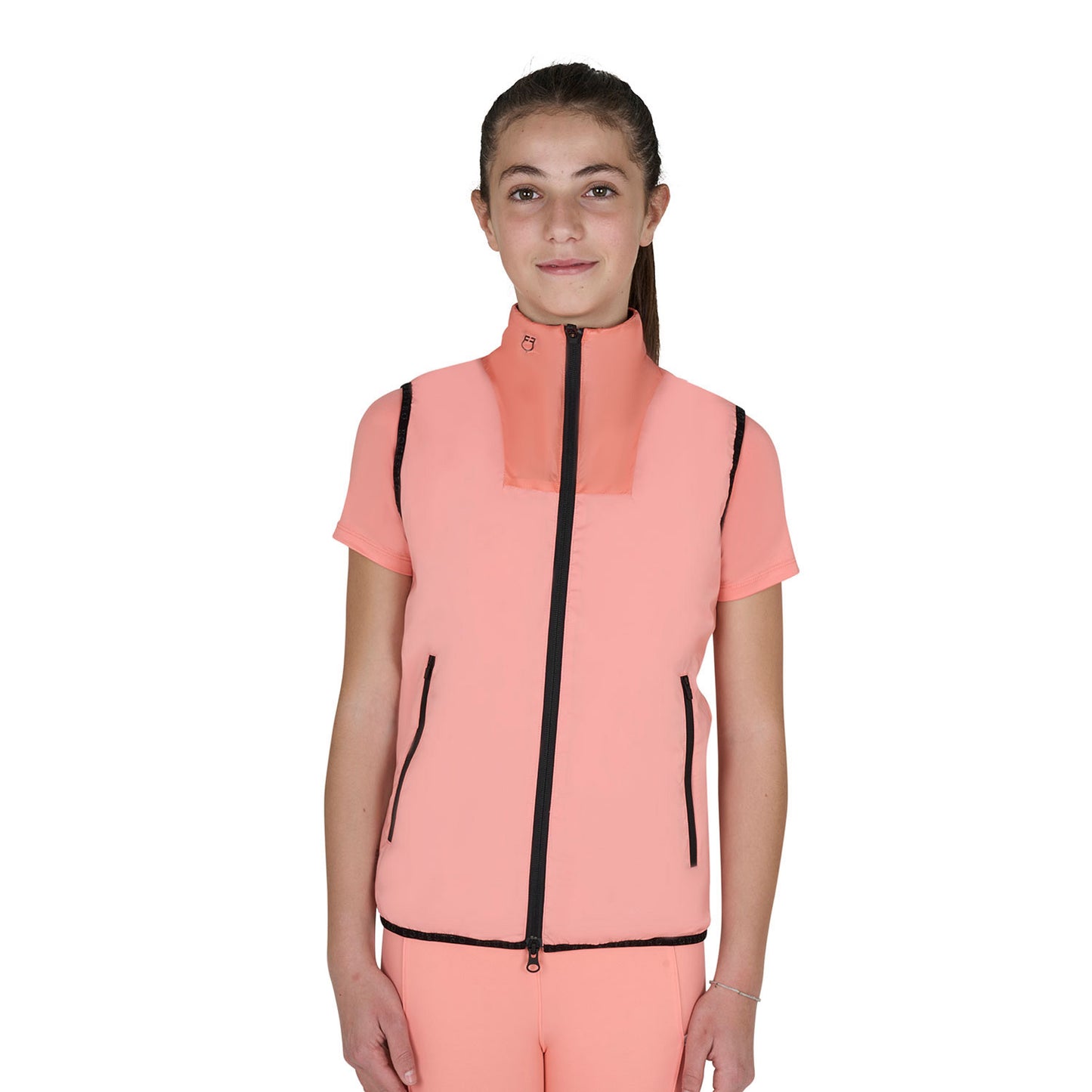 Chaleco sin mangas para niños unisex línea plegable Equestro - Desert Flower (15-1435)/Harbor Mist