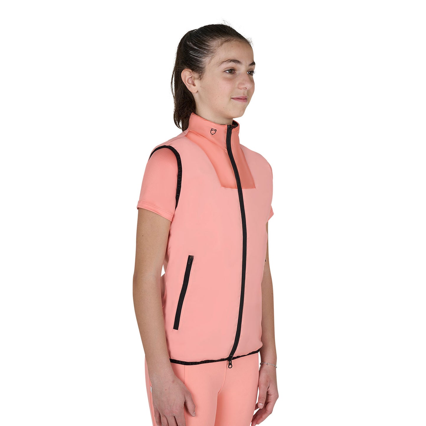 Chaleco sin mangas para niños unisex línea plegable Equestro - Desert Flower (15-1435)/Harbor Mist