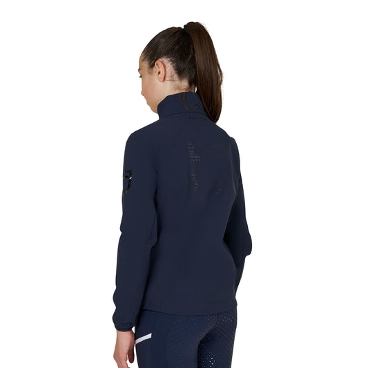 Softshell unisex para niños con logo en la espalda Equestro - Navy Blazer